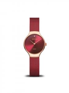 Женские наручные часы Bering Charity, миланский ремешок 26 мм, артикул 13326-Charity, красный цвет