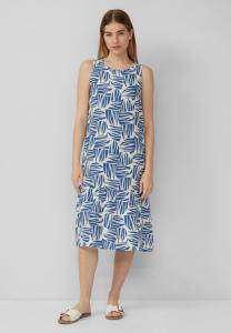 Платье s.Oliver MIDI AUS STRUKTURIERTEM MIT ALL-OVER-PRINT, Royalblau/Blue