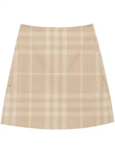 Клетчатая юбка А-силуэта BURBERRY, нейтральный