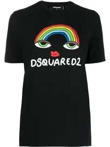 Футболка с логотипом Dsquared2, черный