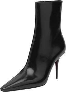Женские ботильоны FOWT с заостренным носком, на шпильке, короткие, с боковой молнией, для формальных событий, офиса, вечеринок и выпускного, размеры 4-16 US, Black