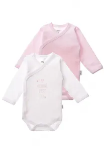 Боди Liliput "Расту каждый день", с длинными рукавами, в двойной упаковке, розовый