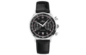 MIDO Часы Helm Automatic Mechanical Movement Men's Watch Watch 42mm Black Dial Stainless Steel Case Genuine Leather Strap, Black Dial