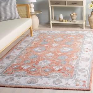 Ковер SAFAVIEH, 122 x 183 см, - коллекция Heritage - Rust & Ivory, ручной работы из шерсти, идеально для гостиной, спальни, столовой (HG125P)