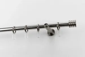 Карниз для штор GARESA "Elke Full Round", 1 направляющая, желаемая длина, включая кольца 180 см, цвет edelstahlfarben