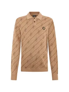 Поло с длинными рукавами на пуговицах Billionaire, бежевый