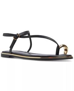 Женские сандалии Jomali Toe Loop Flat Sandals ALDO, черный