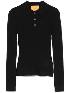 Гость в резиденции Усеченный кашемировый топ-поло Guest In Residence, черный