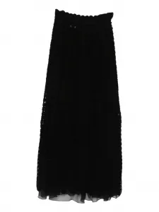 Миди-юбка с вязаными (крючком) вставками Atu Body Couture, черный