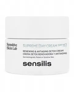 Дневной крем Supreme SPF15+ Detox, обновляющий и антивозрастной, 50 мл Sensilis
