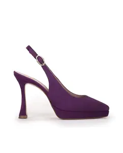 Женские туфли-лодочки с открытой пяткой на пряжке Pedro Miralles, фиолетовый
