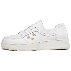 Низкие женские скейтерские кроссовки KANGNAI, бело-желтые