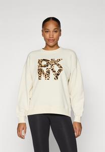Толстовка NEW YORK STACKED ANIMAL PRINT LOGO CREW NECK PULLOVER DKNY, кремовый
