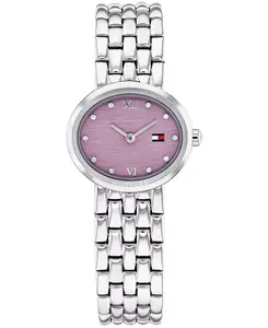 Женские кварцевые часы с серебристым браслетом из нержавеющей стали, 25 мм Tommy Hilfiger, silver