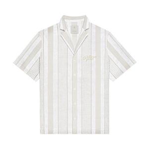 Рубашка Givenchy Striped Short-Sleeve Shirt White/Beige, белый