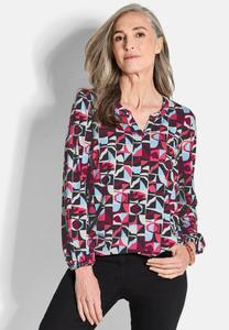 Блуза GOLDNER DRUCK PETITE IM ELEGANTER OPTIK, Pink Patterned/Multi-Coloured
