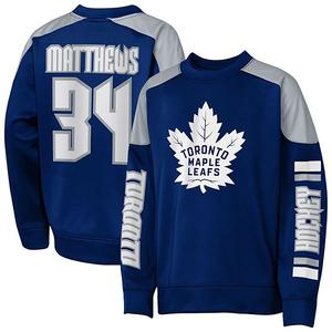 Свитшот с именем и номером Auston Matthews Toronto Maple Leafs Outerstuff