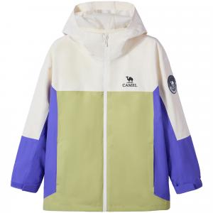 Детская ветровка с капюшоном Moderate CAMEL, светло-оранжевый белый/hero фиолетовый/оливково-зеленый