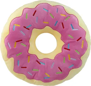 Подушка-пончик - плюшевая декоративная круглая подушка розового цвета 40 см United Labels