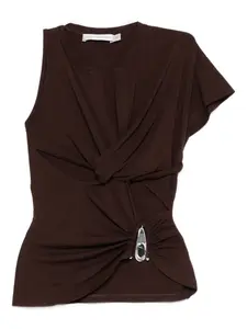 Топ с подвеской Christopher Esber, коричневый