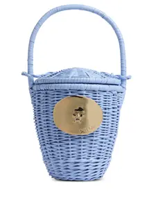 Плетеная сумка-ведро iconic Patou, синий