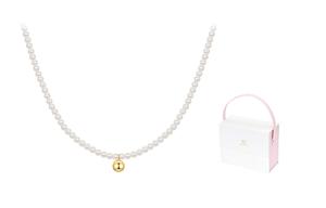 MCK Серебряное ожерелье с имитацией жемчуга 925 пробы