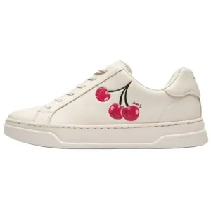 Хайлайн низкие скейтерские туфли женские белые COACH, Original Shoe Box Included