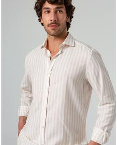 Мужская приталенная рубашка в полоску желтого цвета Skydiver, желтый