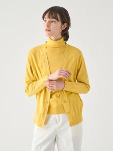 Хлопковый вязаный кардиган с V-образным вырезом и длинными рукавами | S4620 | 30G, стандартный крой