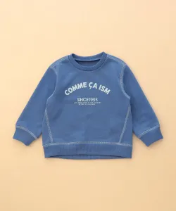 Толстовка с логотипом "Цвета Японии", выполненная тройной строчкой (детский размер) Comme Ca Ism, цвет Blue Mauve (Sax)