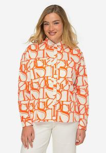 Блузка на пуговицах WRITING-PRINT LANGARM LAURASØN, белый