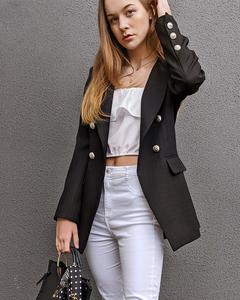 Блейзер из текстурированной ткани «Принцесса Полина» Belle&Bloom, черный