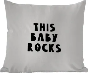 Подушка для улицы - Цитаты - Этот малыш просто супер - Малыш - Детский - Пословицы - 60 x 60 см - Водонепроницаемая - Подушка для отдыха - Декоративная - Подушка для сна MuchoWow