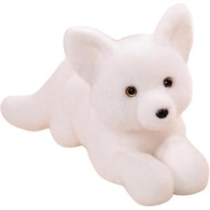 Плюшевая игрушка милый лис плюшевая кукла высота 45cm/65cm/90cm Happy Fish, белый