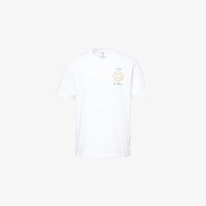 Футболка Casablanca Championship с принтом в виде бриллиантового логотипа, белый