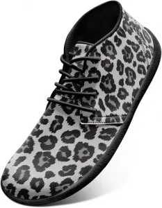 Модные мужские обувь босиком с широкой носочной частью, комфортная обувь с амортизирующей стелькой из памяти формы для ходьбы, унисекс для взрослых Cugasmaru, серый/леопардовый принт