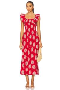 Платье "Havana" от The Great, true red dancing floral