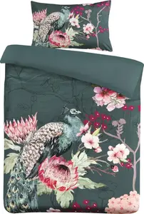 Комплект постельного белья Blossom 100-FR Green 140 см x 200 см / 65 см x 65 см Kayoom GmbH