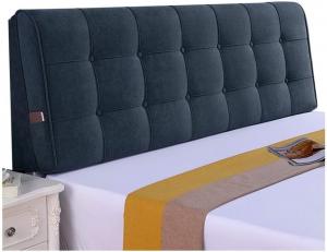 Подушка-подголовник для кровати LIANGJUN, с наполнителем из губки, для чтения в спальне, со съемным моющимся чехлом, 11 размеров (цвет: темно-серый, размер: 120x58x10 см) CHIAPERINI, Dark Gray