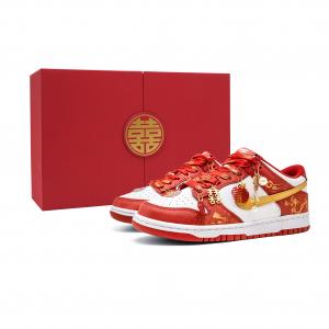 Nike Dunk Match Made In Heaven - легкие низкие скейтбордистские кроссовки с амортизацией, унисекс, красные с золотыми элементами