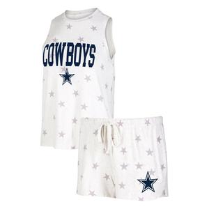 Женский комплект из топа и шорт кремового цвета Dallas Cowboys Agenda Concepts Sport