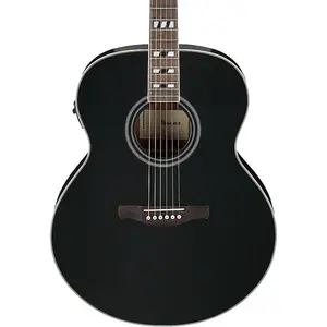 Акустико-электрогитара Ibanez серии Artwood, черный высокий глянец