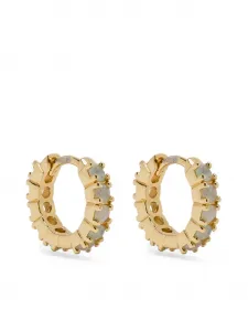 Авантюриновые серьги-кольца Ryenn's Eyes, золотой