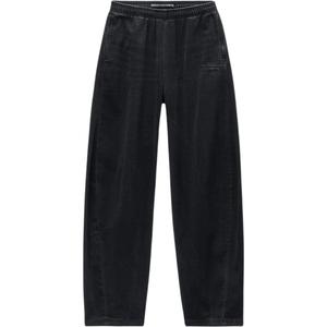 Эластичные спортивные джинсы со шнурком Alexander Wang, черный