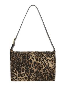 Faina Женская сумка через плечо, черная с бежевым принтом Leo