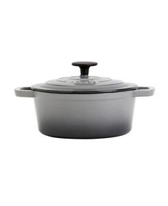 Чугунная круглая эмалированная кастрюля объемом 3 кварта Smith and Clark, Gray