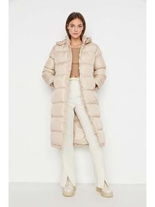 Пуховик trendyol Wintermantel, кремовый