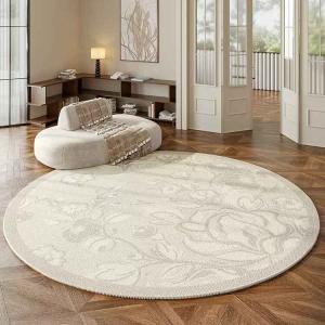 AOVOC Ковер круглый 300 см диаметр для гостиной/спальни в кремовом стиле, французский половой коврик Xiangyuan Round 08