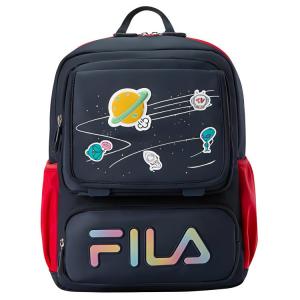 FILA KIDS Рюкзак 290 Twill Nylon с композитным трикотажным полотном, детская сумка для трубы Kids' Sky Blue/Knight Blue/Fire Red