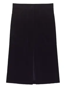 Юбка с разрезом Maison Kitsuné, синий